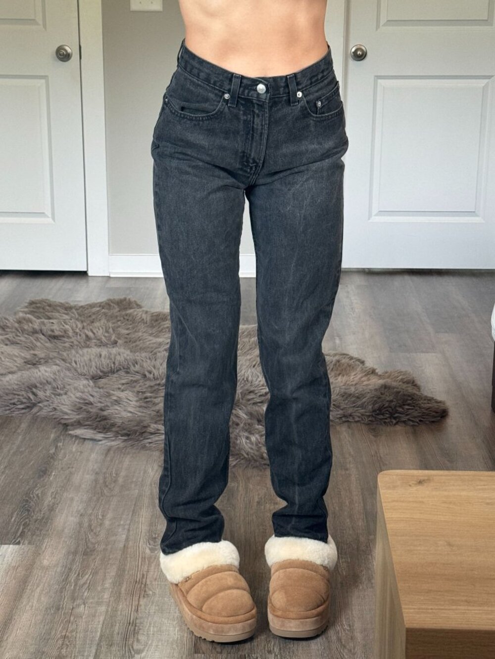 Vintage Y2K GAP High Rise Jeans Womens 6L Classic Fit Washed Black Grunge Emo